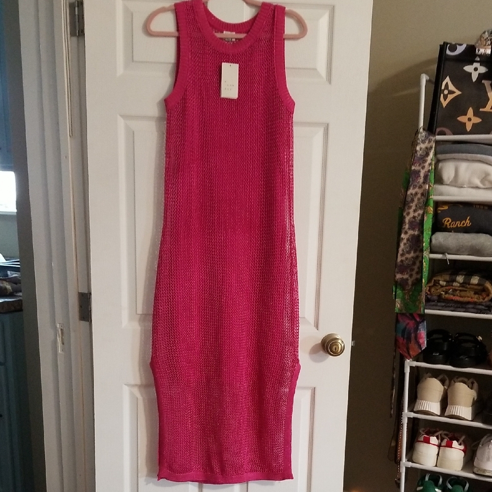 A New Day Fushia Sleeveless Knit Dress